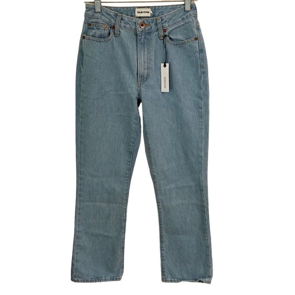 Taylor Stitch Rosie Jean Womens 26 In Washed‎ Cone Mills Cropped Denim Jeans NEW